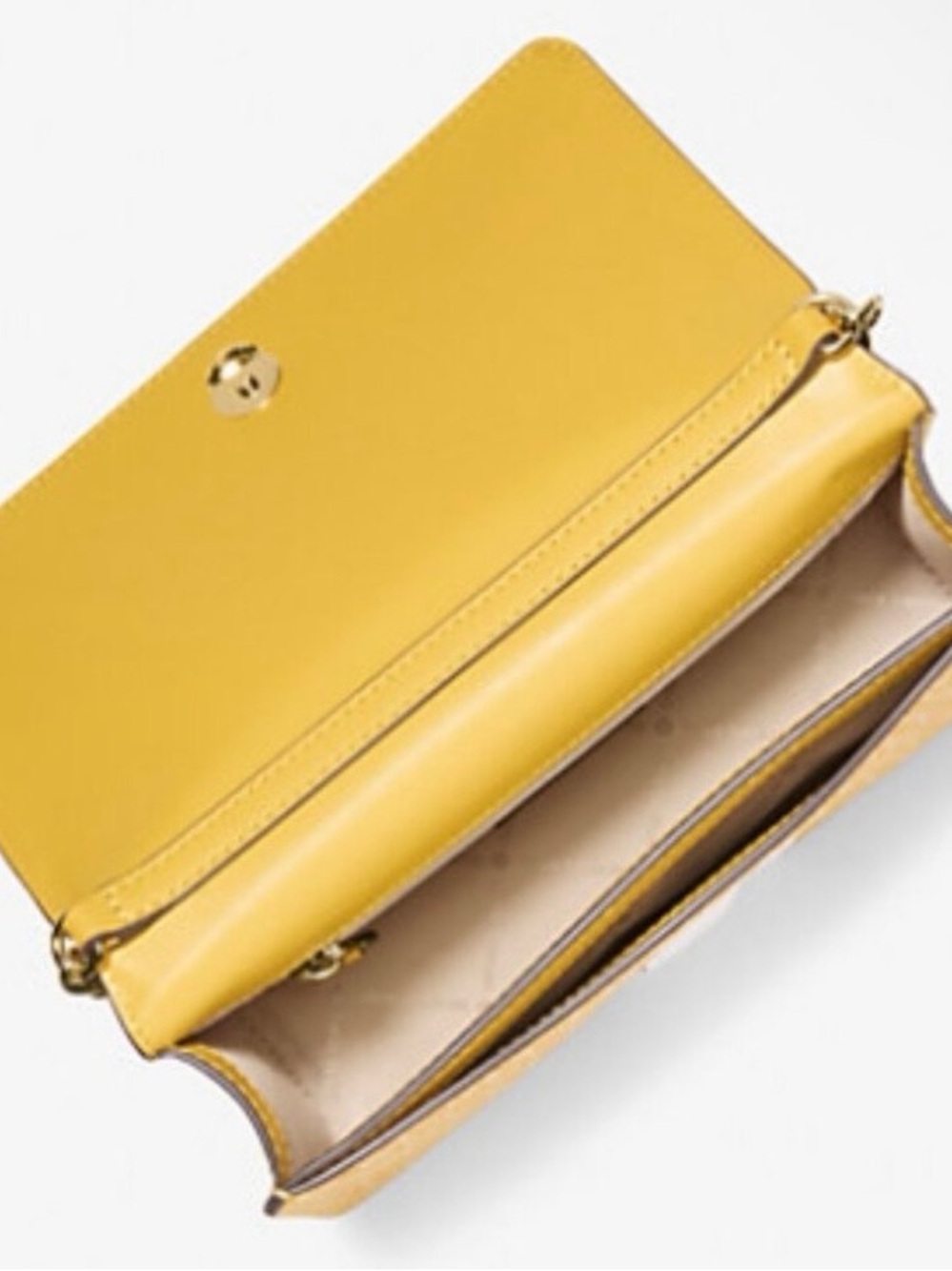 Michael Kors Jet Set Yellow Signature Chain Crossbody Bag - Picture 2 of 4